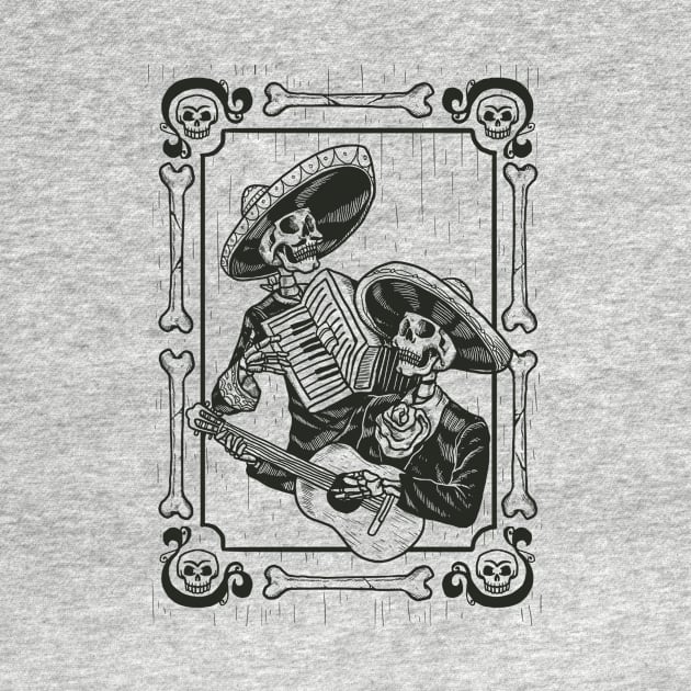 Mariachi Dia De Los Muertos by MCAL Tees